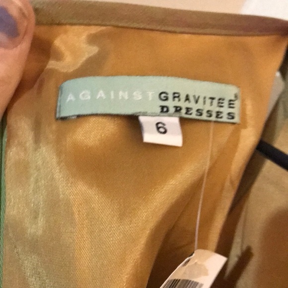 Against Gravitee dress 6 w tags oilslick green - Picture 3 of 4